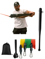Power Swing Starter Bundle - Baseball & Softball Swing Trainer – 1 Attachment Point - Includes 4 week bat speed accelerator program
