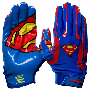 Superman Football Gloves - VPS1 by Phenom Elite - Pro Game Sports