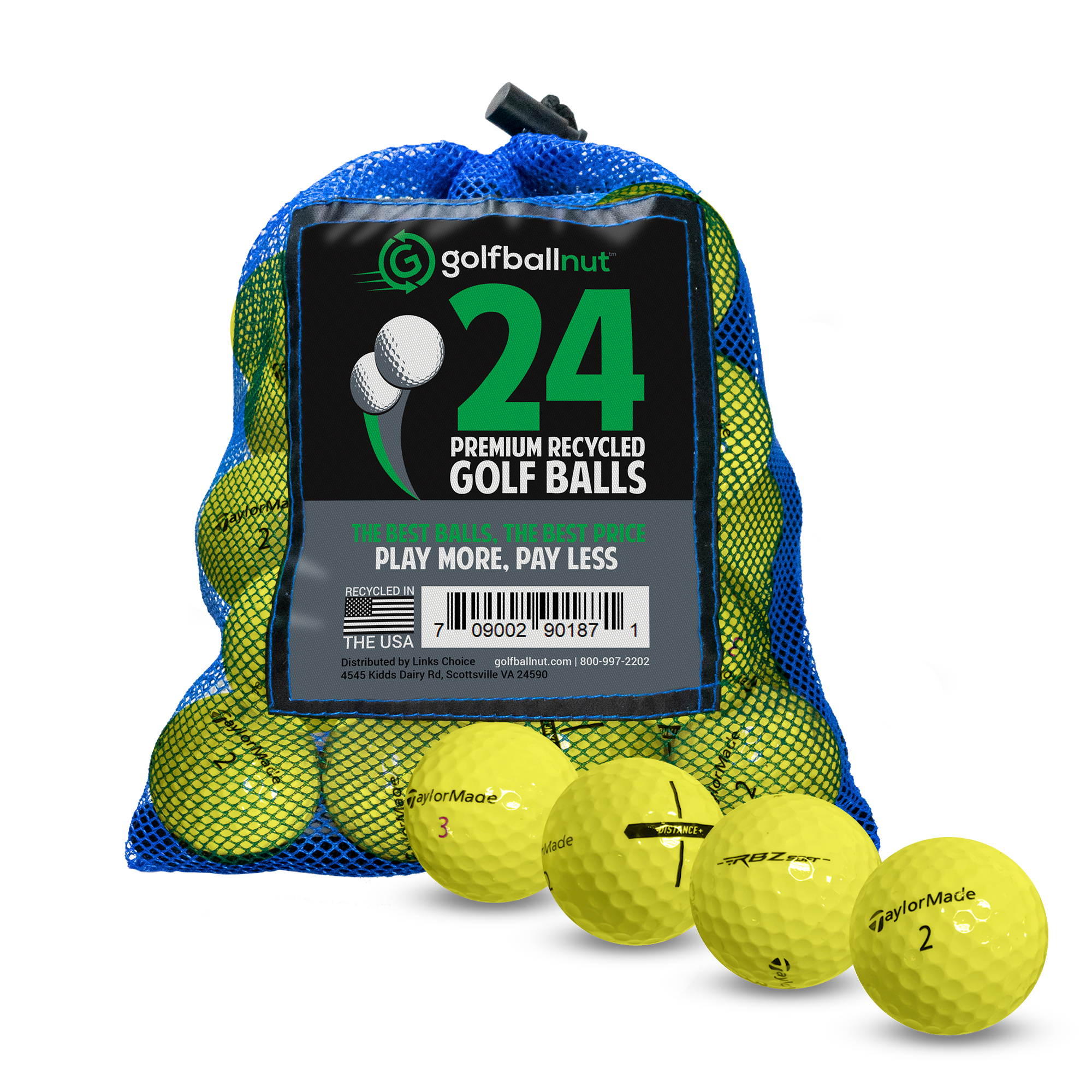 Used Taylormade Mix Golf Balls - Bulk Mesh Bags