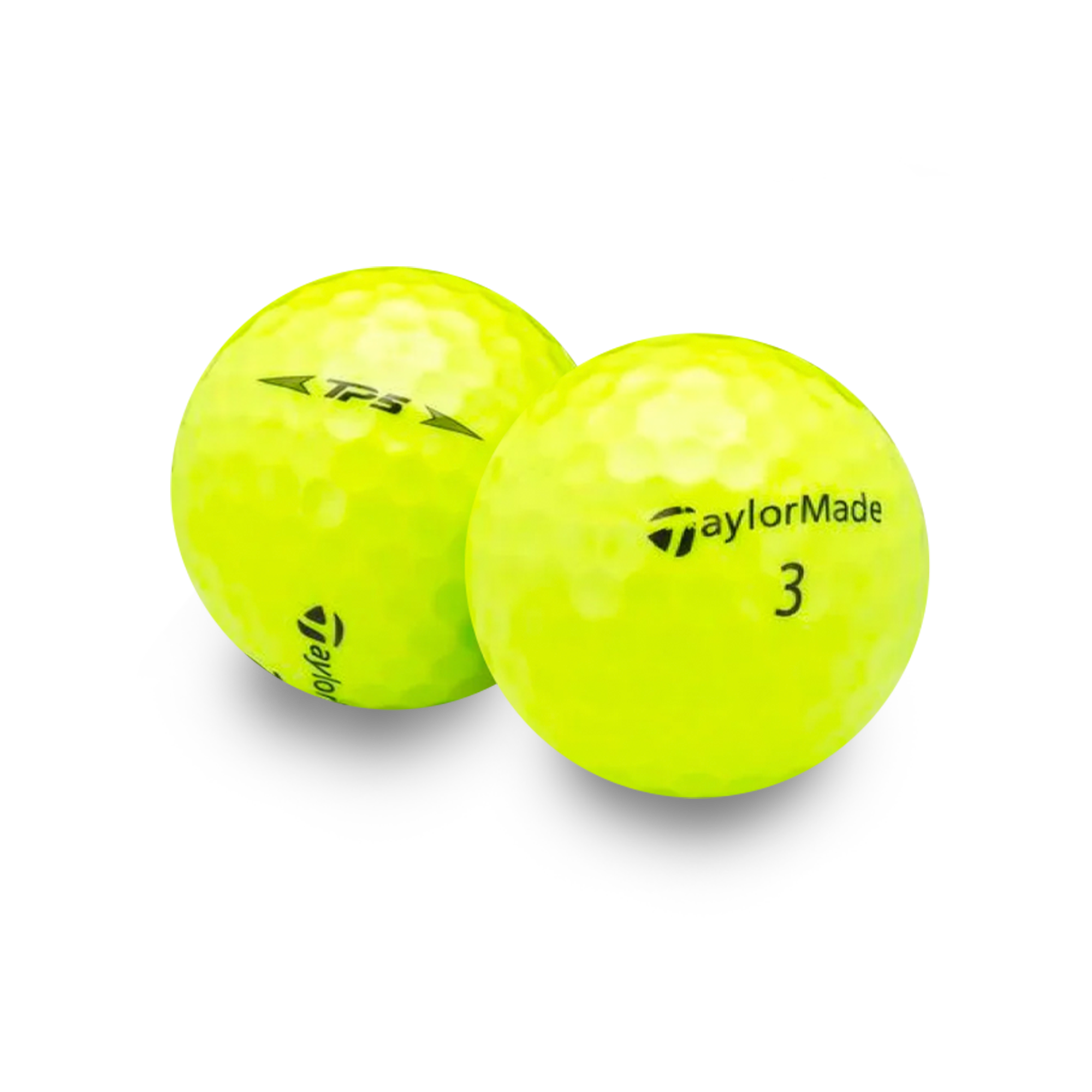 Used TaylorMade TP5 Yellow Golf Balls - 1 Dozen