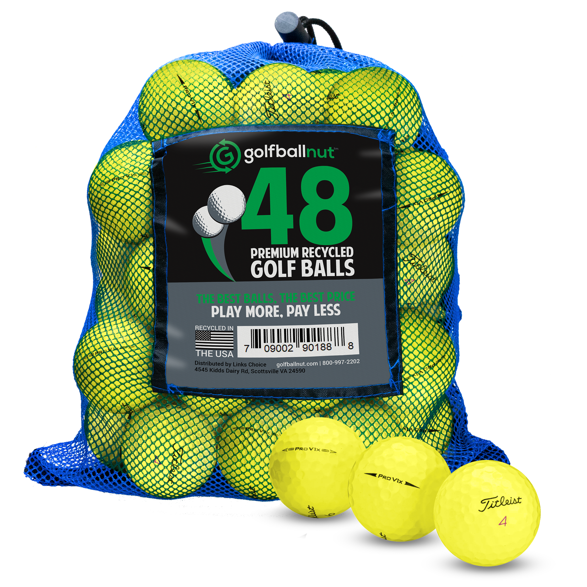 Used Titleist Pro V1x Golf Balls - Bulk Mesh Bags