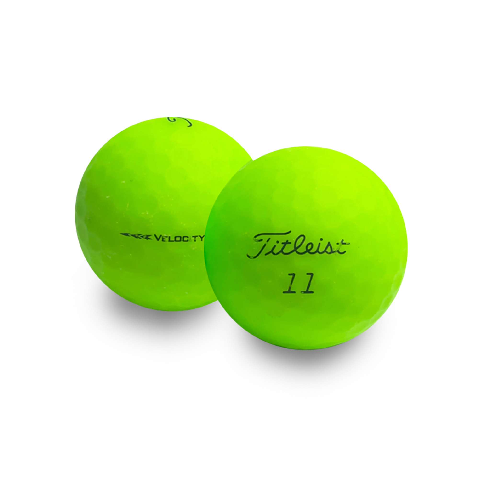 Used Titleist Velocity Matte Green Golf Balls - 1 Dozen