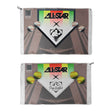 Two rectangular golf towels shown on a white background, one above the other. Each towel features a baseball-themed graphic with the text 'ALL-STAR', a diamond logo, pocket angle illustrations, and small illustrations of baseballs and softballs.