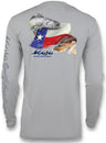 Men's SoWAL Sun Jersey Texas Flag Redfish/Trout Long Sleeve
