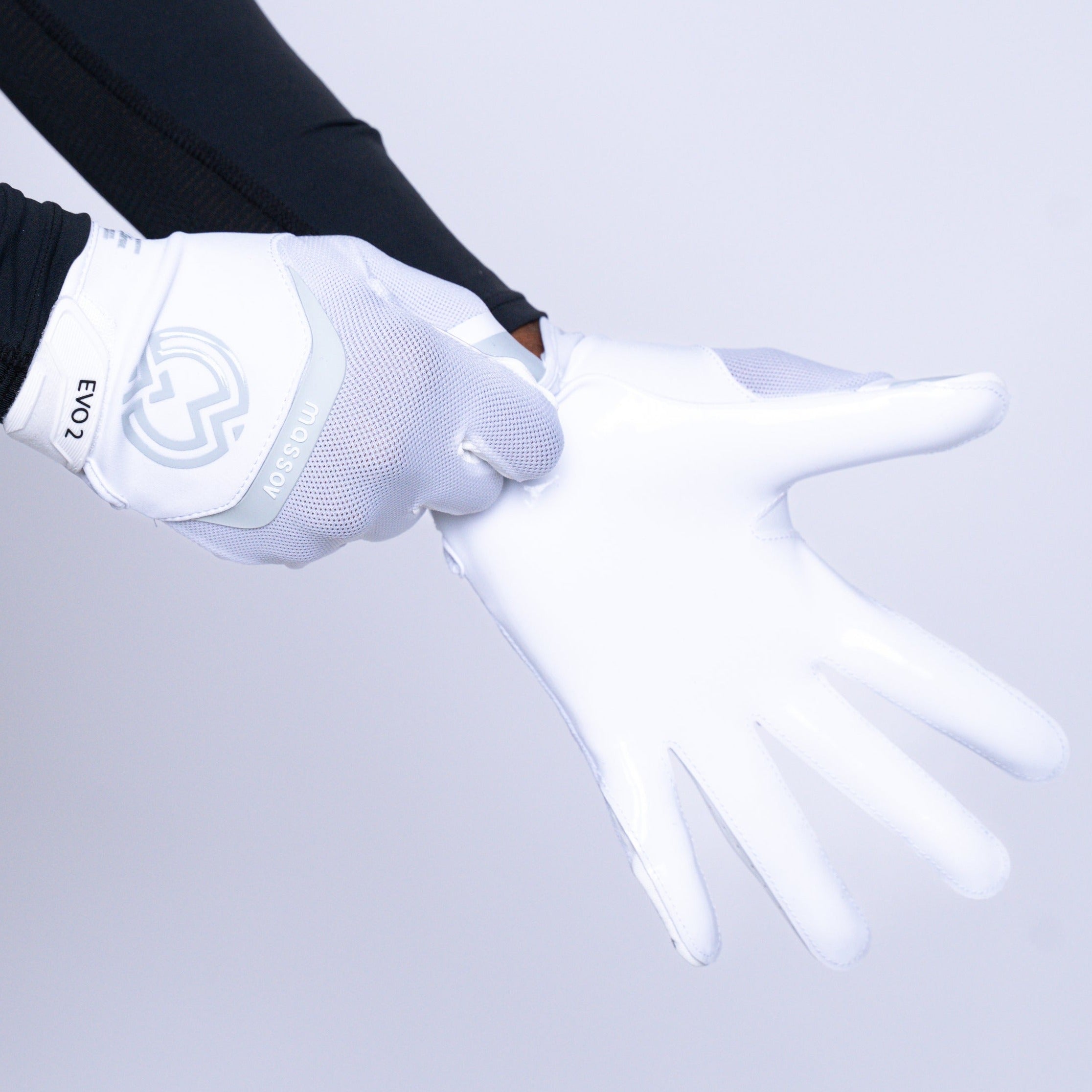 Polar White EVO2 Football Gloves