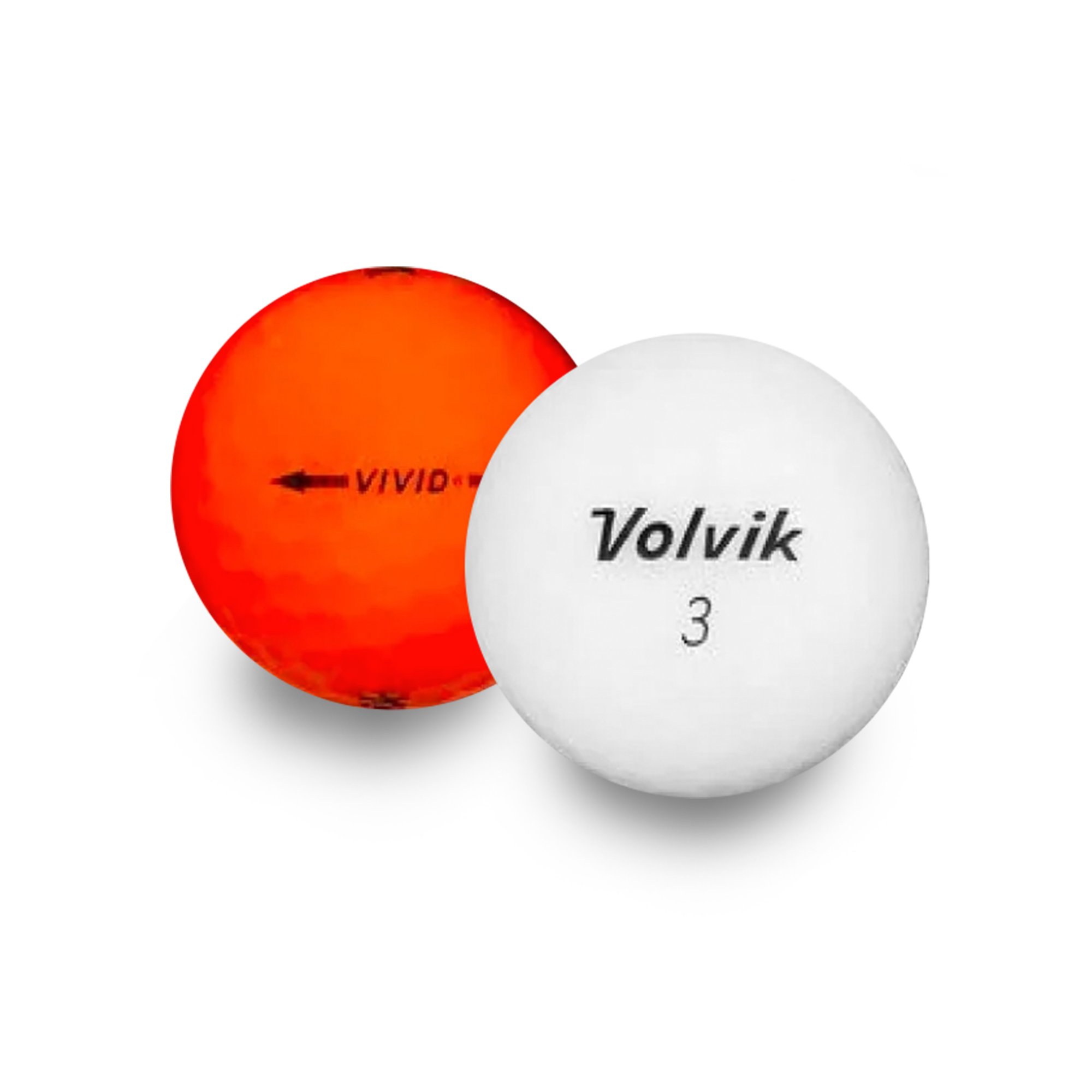 Used Volvik Vivid Color Mix Golf Balls - 1 Dozen