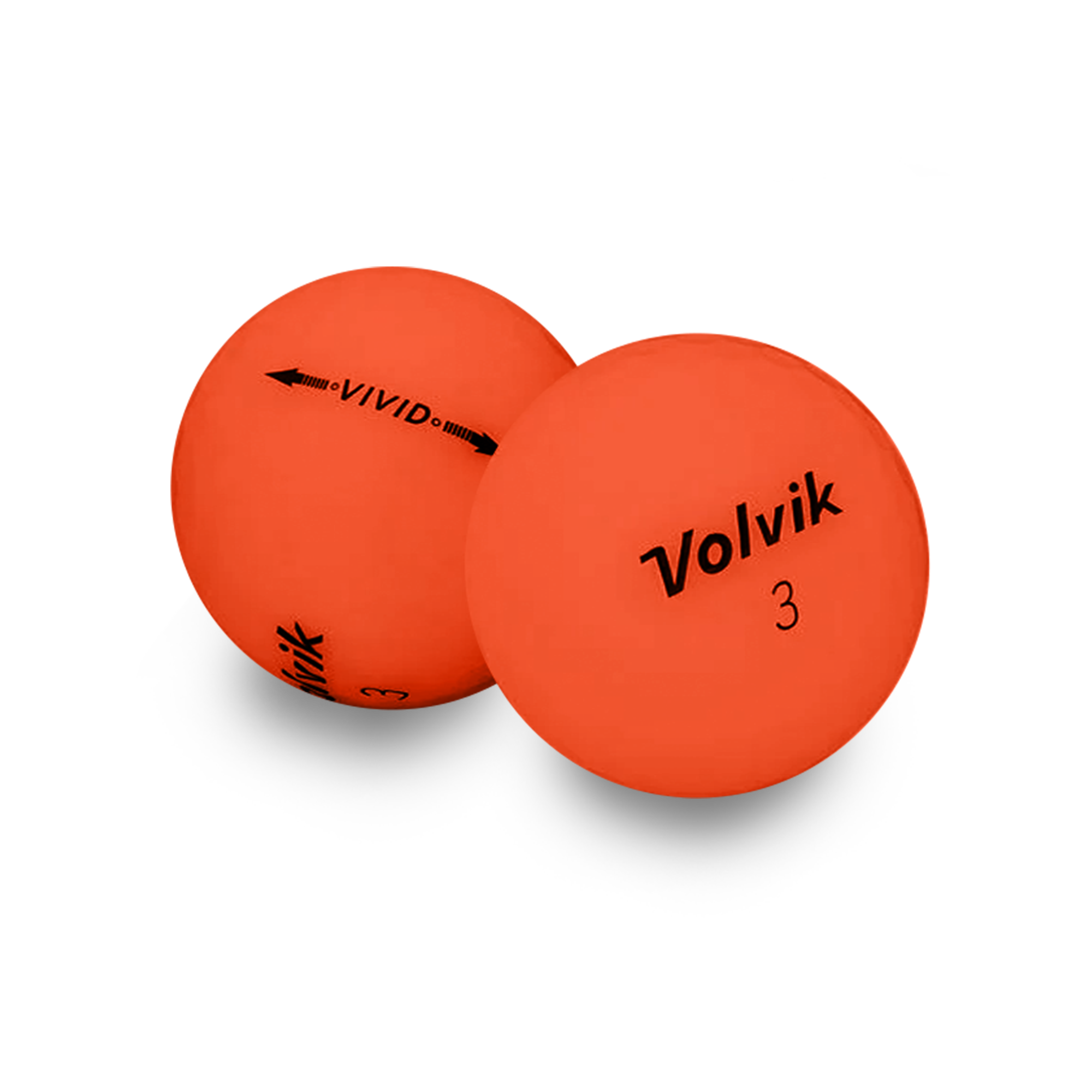 Used Volvik Vivid Orange Golf Balls - 1 Dozen