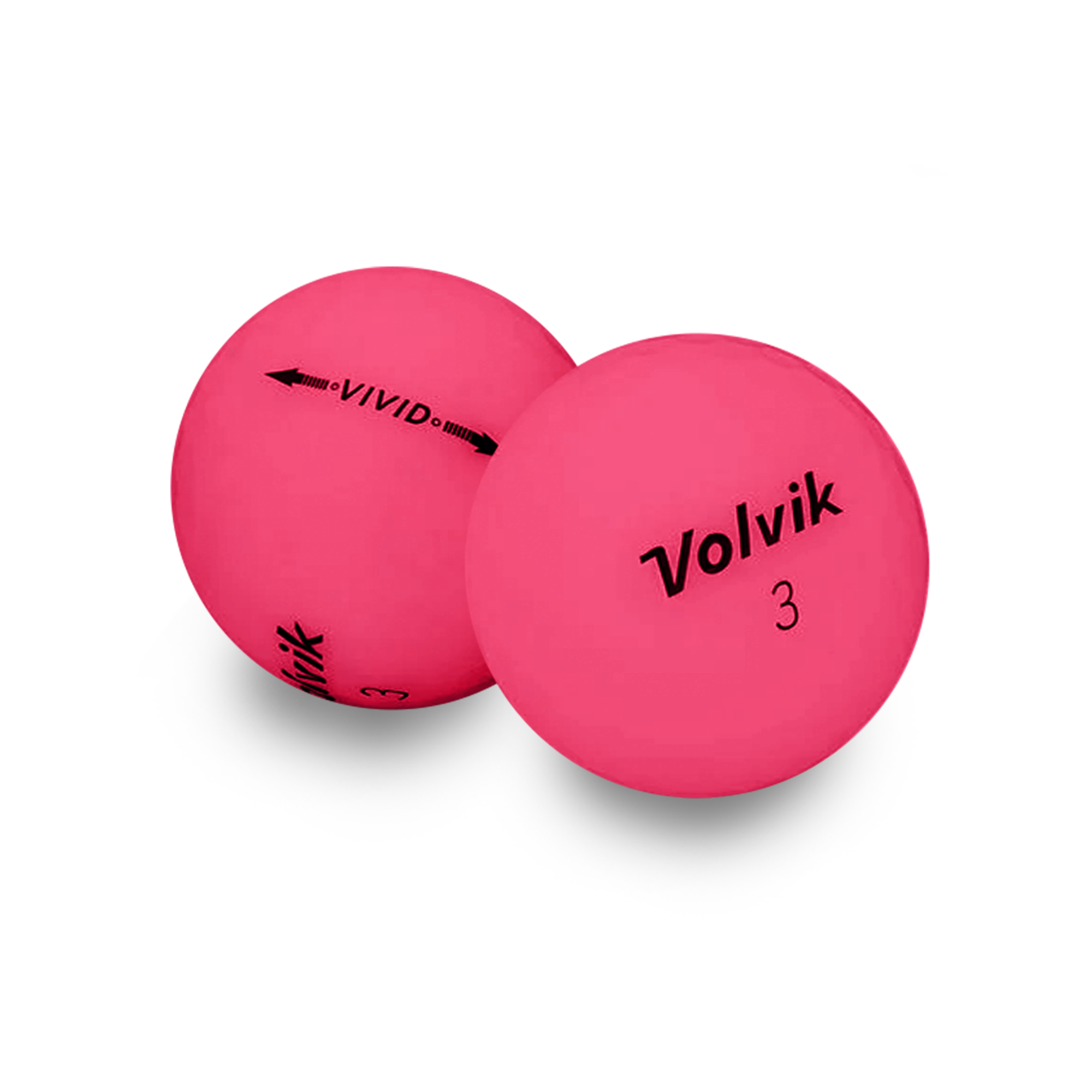 Used Volvik Vivid Pink Golf Balls - 1 Dozen