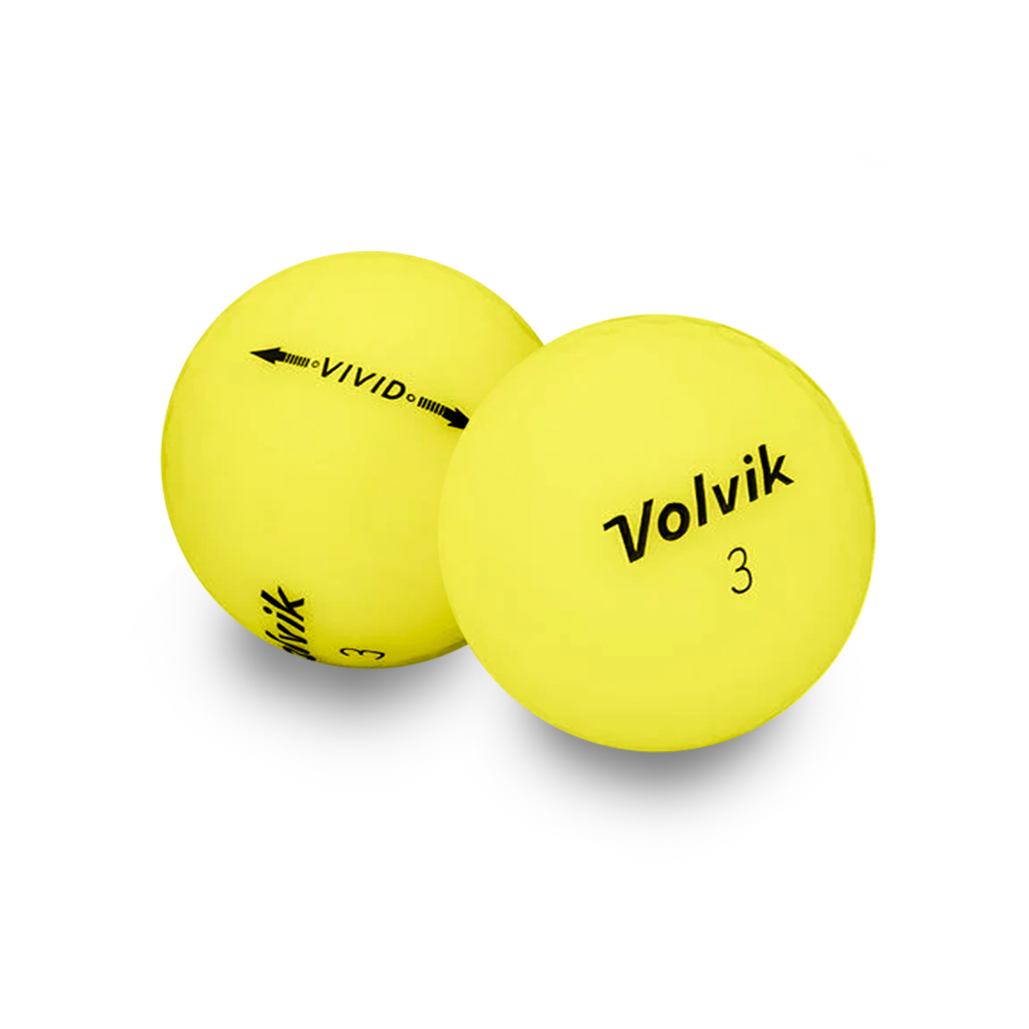Used Volvik Vivid Yellow Golf Balls - 1 Dozen