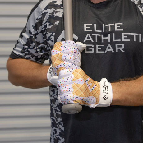 White Ice Cream Batting Gloves - Pro Game Sports