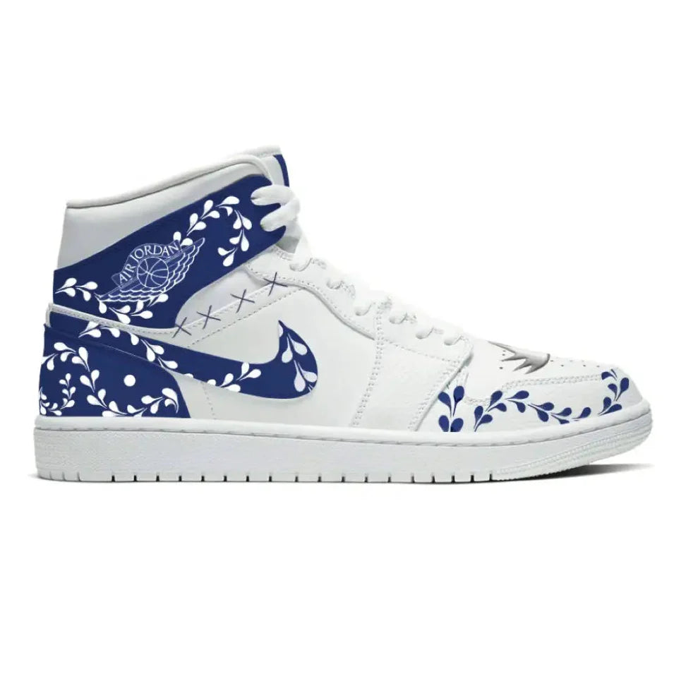 "Azule" Jordan 1 Mid Shoes