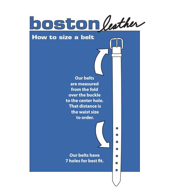 Boston Leather 1 3/4" Belt - Standard Leather (Belt runs small)