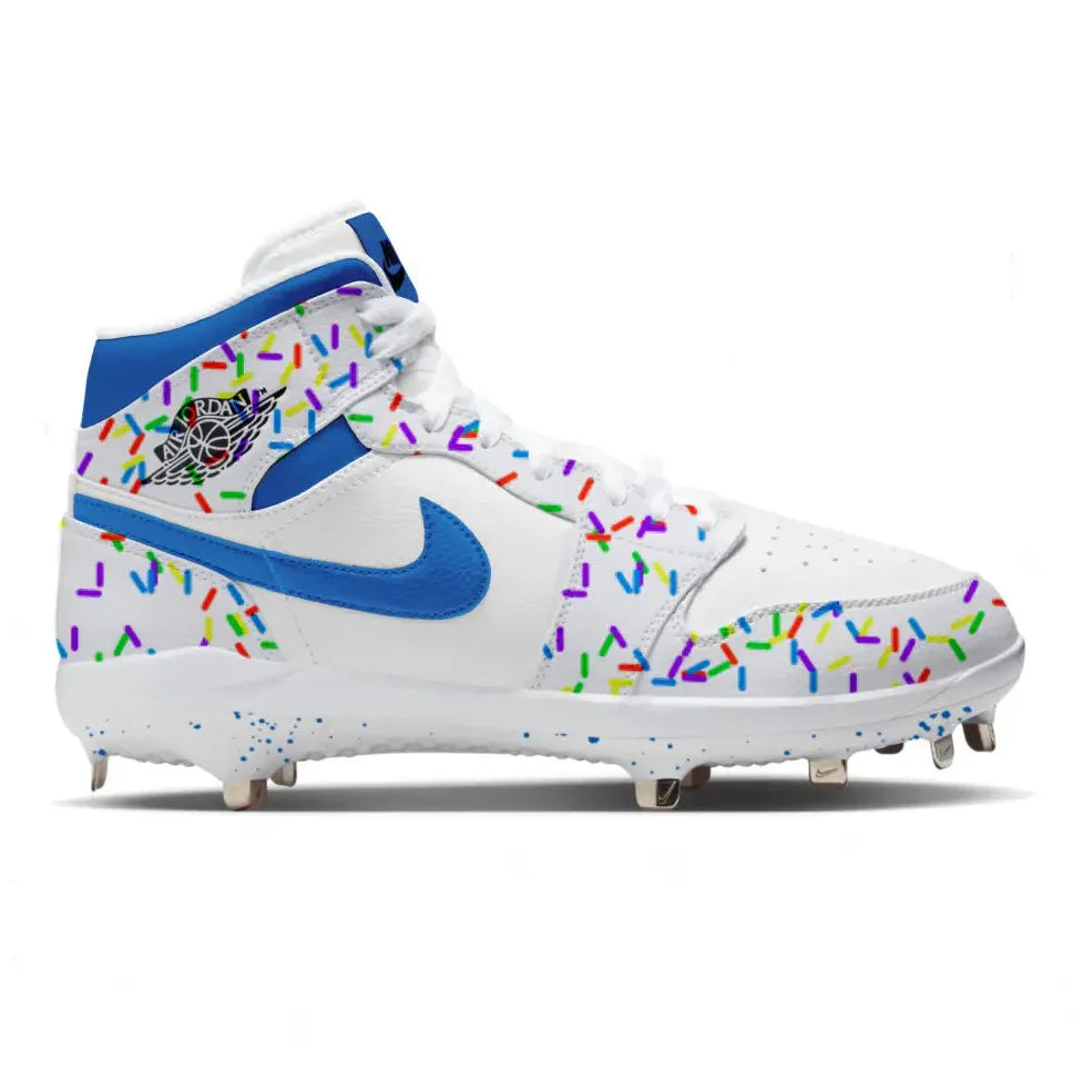 "Birthday Cake" Jordan 1 Retro Cleats