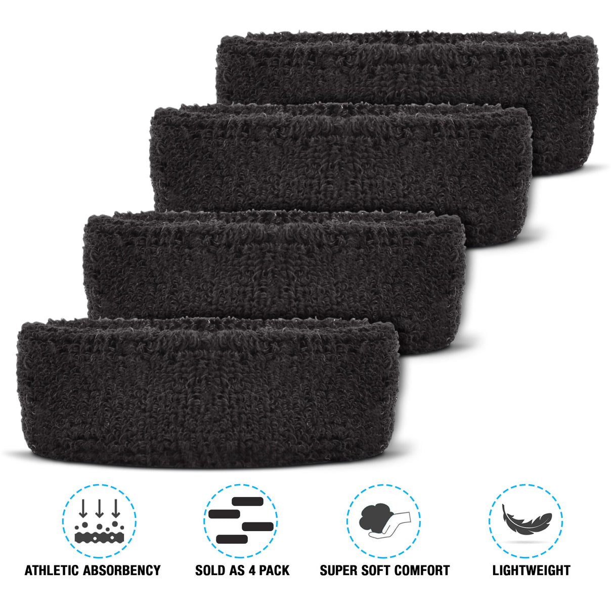 Suddora 1" Armband/Wristband [4-Pack] - Pro Game Sports