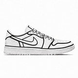 "Black Lines" Jordan 1 Golf Shoes