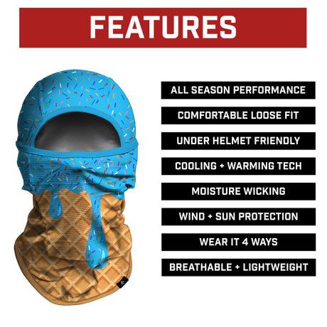 Blue Ice Cream Balaclava Mask (Shiesty) - Pro Game Sports