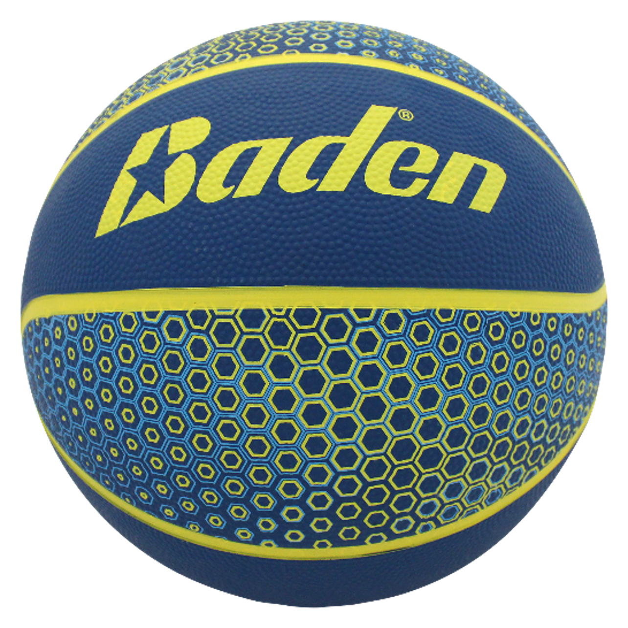 Hex Rubber Ball Yellow/Blue