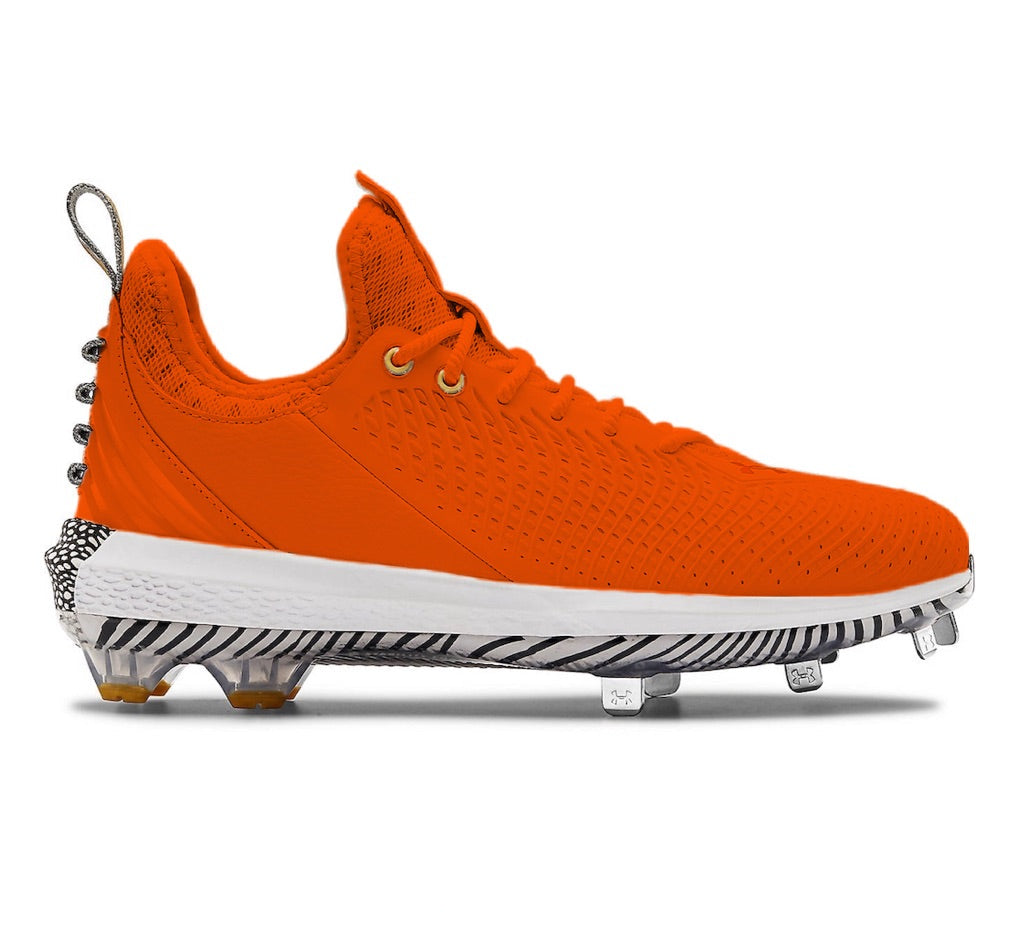 "Bright Orange" Under Armour Harper 5 Cleats