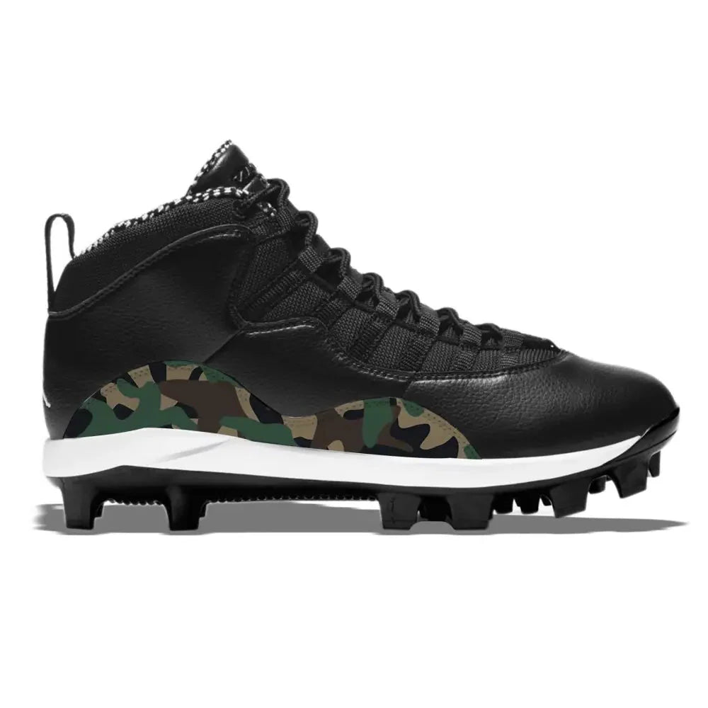"Camo Precision” Jordan Retro 10 MCS Baseball Cleats