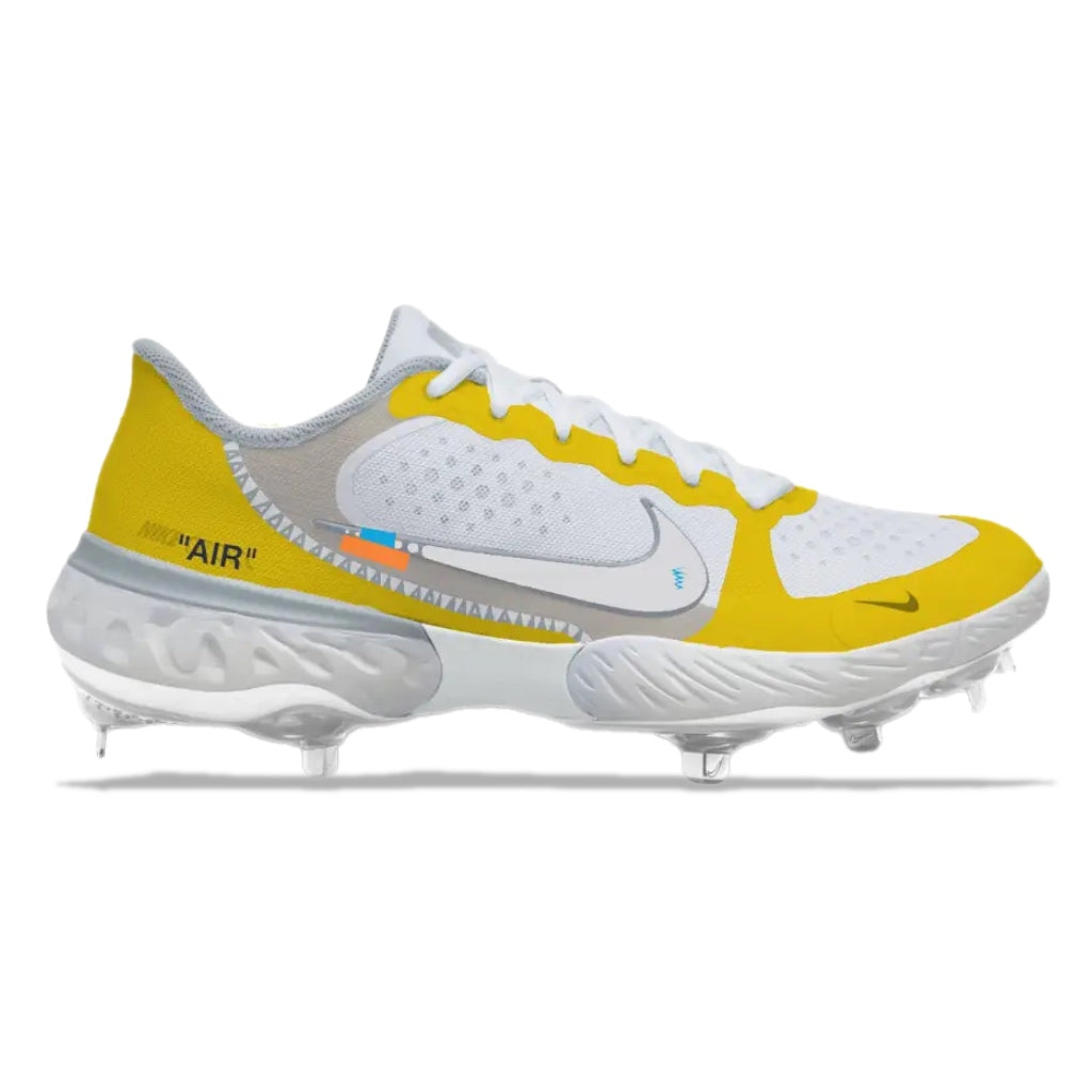 "Canary Yellow OW" Nike Alpha Huarache Elite 3 Low Cleats