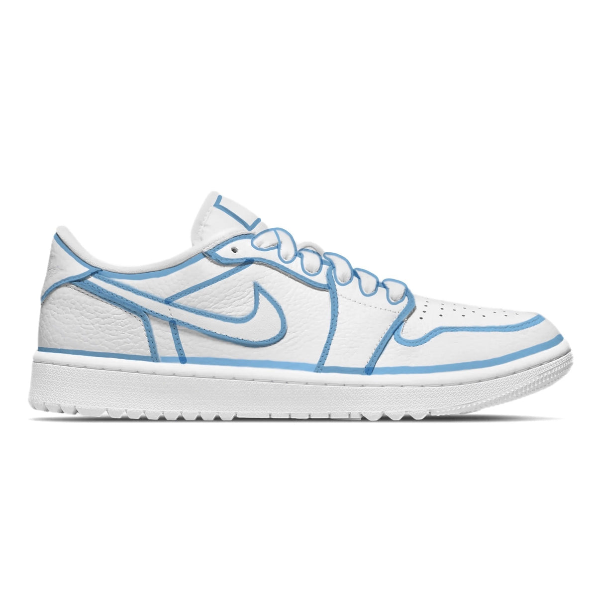"Carolina Blue Lines" Jordan 1 Golf Shoes