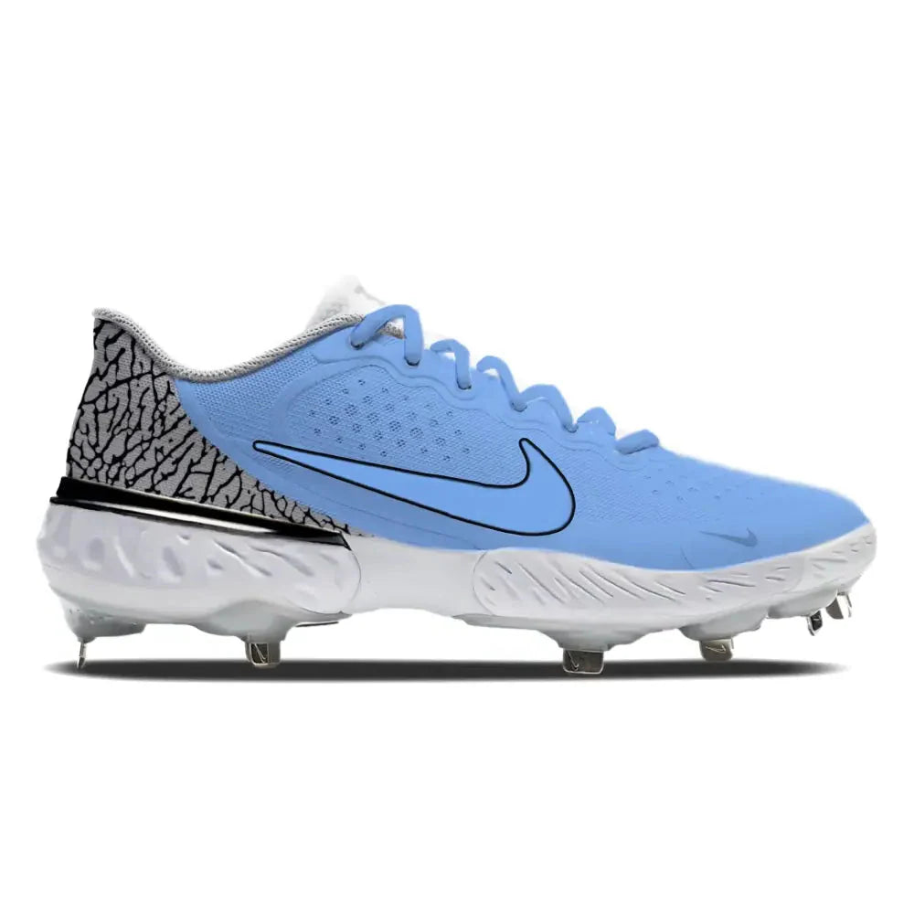 "Carolina Blue Print" Nike Alpha Huarache Elite 3 Low Cleats
