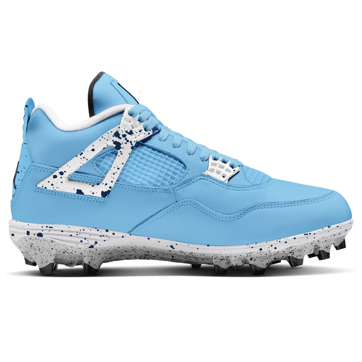 "Carolina" Jordan 4 Retro TD Football Cleats