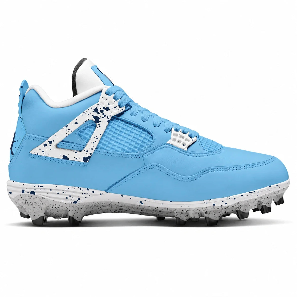 "Carolina" Jordan 4 Retro TD Football Cleats
