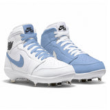 "Carolina Mismatch" Jordan 1 Retro Cleats