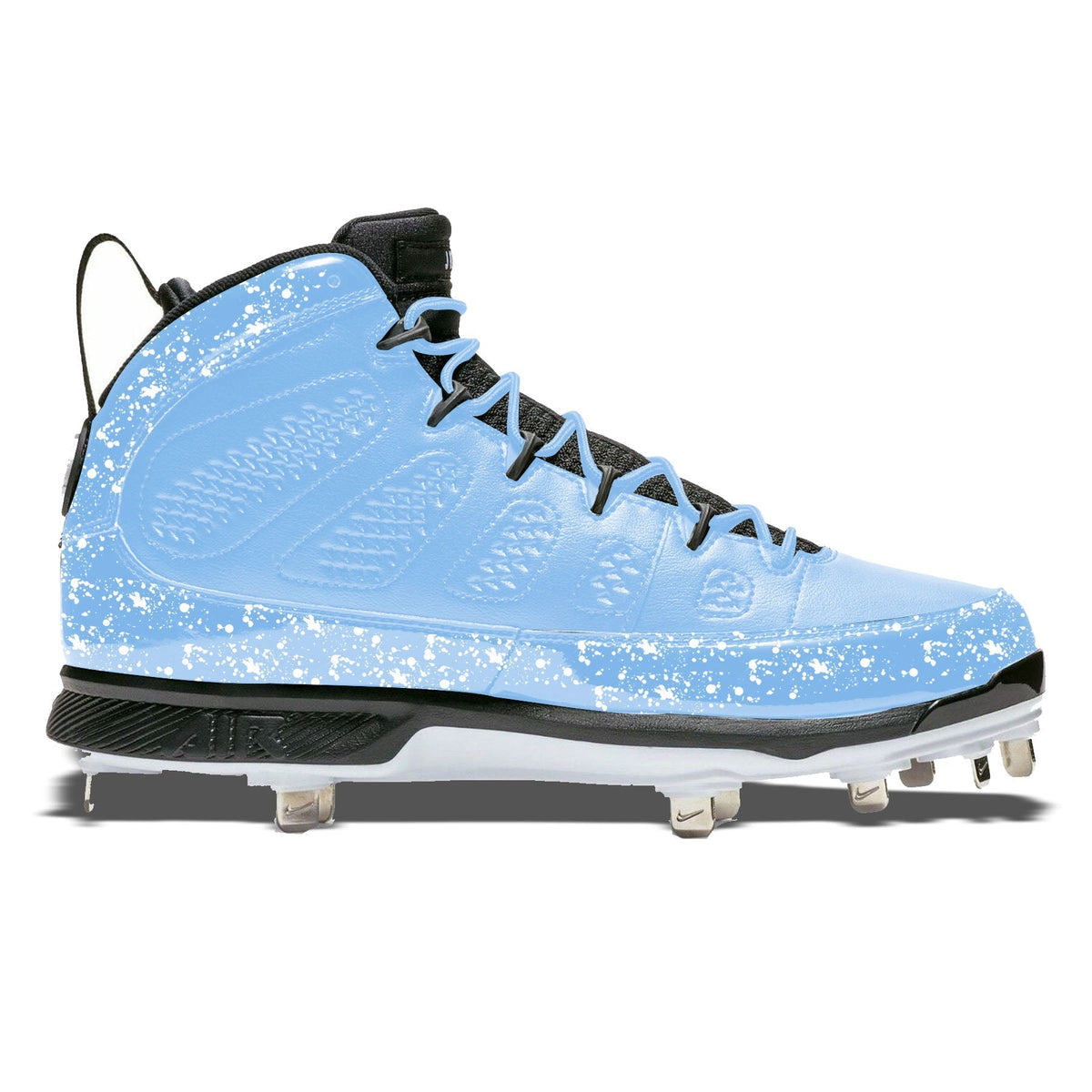 "Carolina Splatter" Jordan 9 Retro Cleats