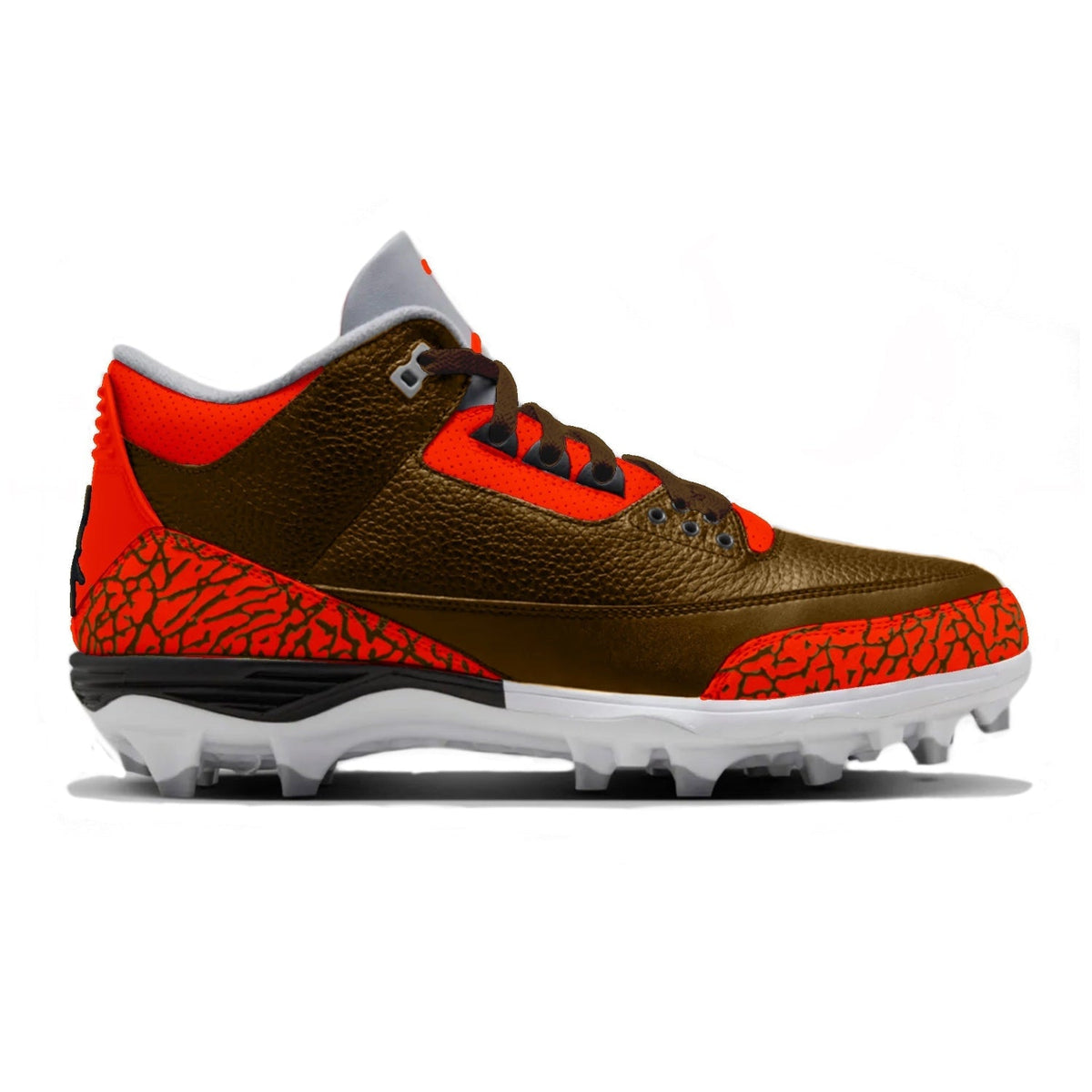 "Cleveland" Jordan 3 Mid TD Cleats