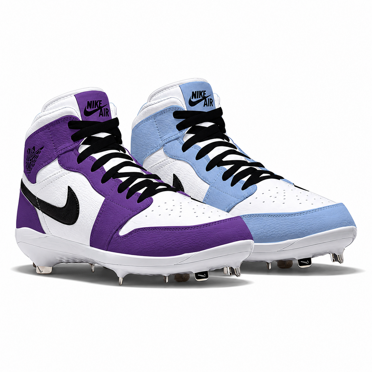 "Court Blue Mismatch" Jordan 1 Retro Cleats