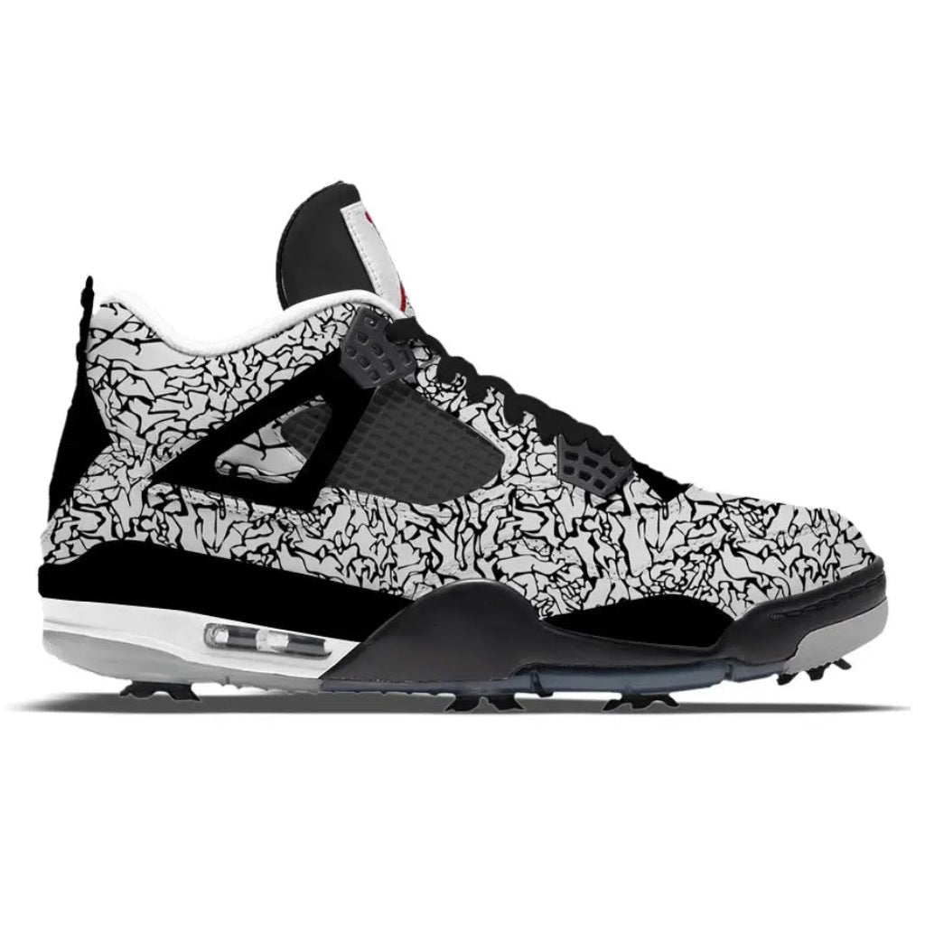 "Crazy Elephant" Jordan 4 Retro Golf Shoes