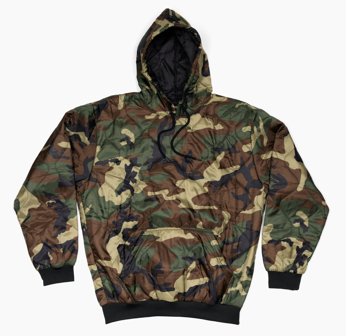 Camouflage hoodie on a white background