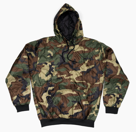 Camouflage hoodie on a white background