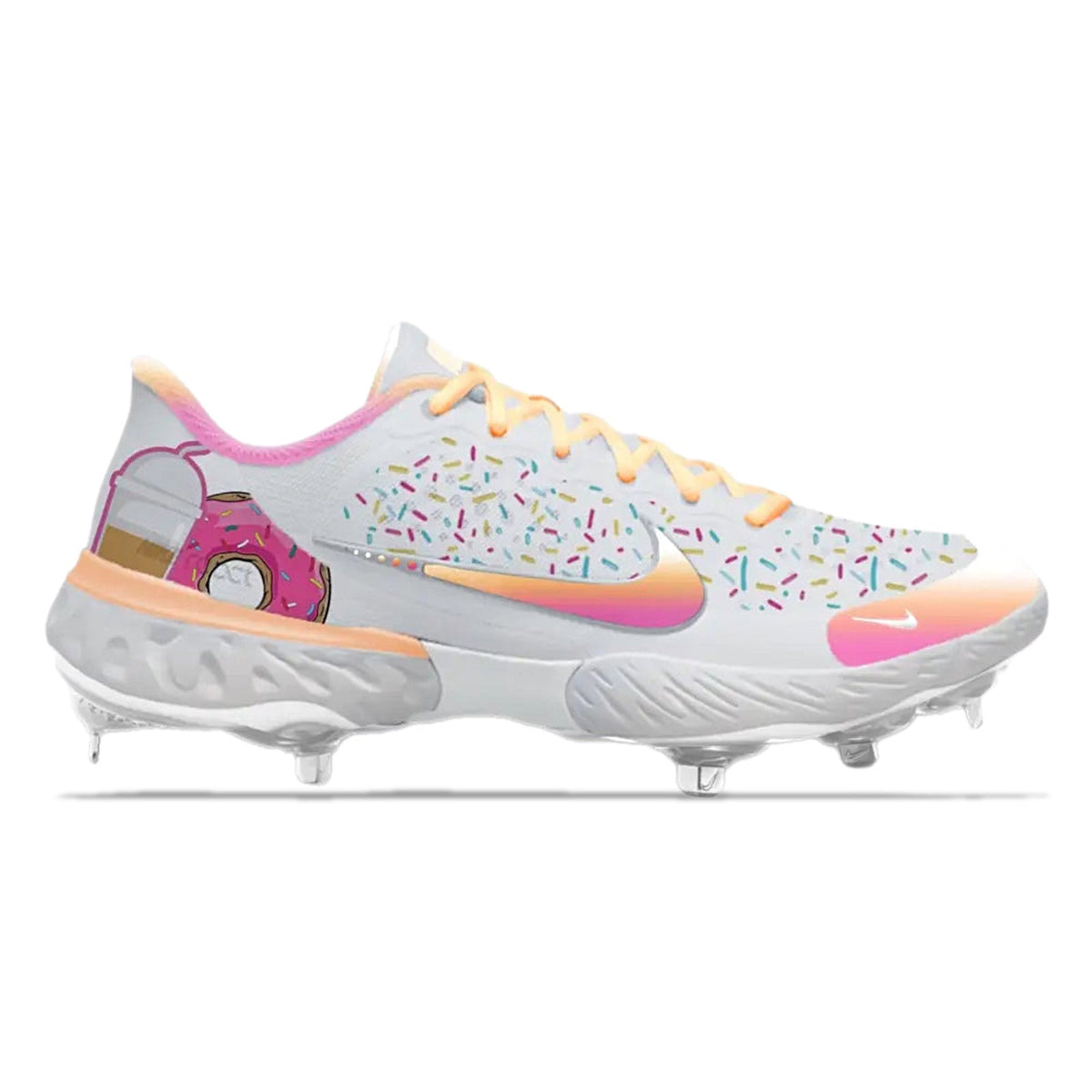 "Donuts & Coffee" Nike Alpha Huarache Elite 3 Low Cleats