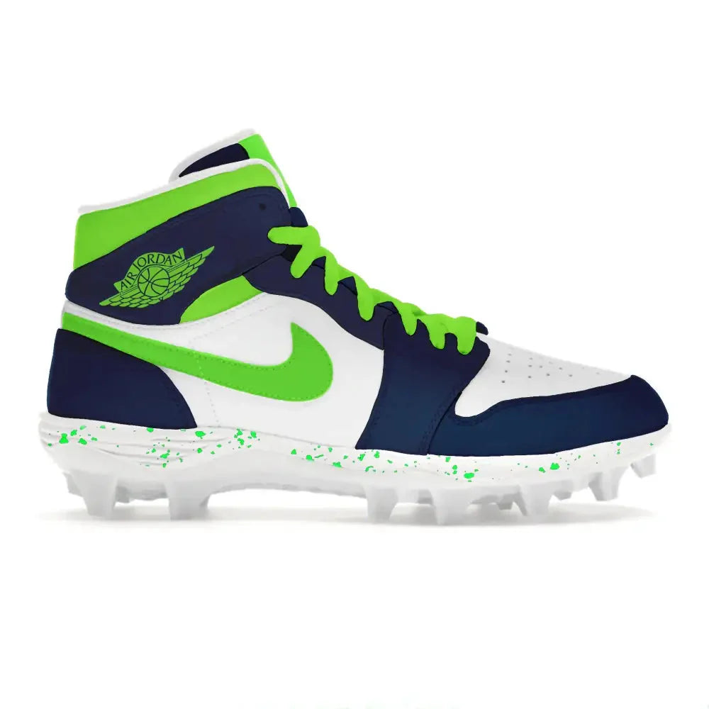 "Electric Green" Jordan 1 TD Cleats