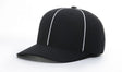Richardson Flex-Fit Football/Lacrosse Officials Hat - Black w/ White Piping and White - Pro Game Sports