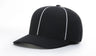Richardson Flex-Fit Football/Lacrosse Officials Hat - Black w/ White Piping and White - Pro Game Sports