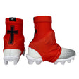 Faith Cross Red Cleat Covers (Spats) - Pro Game Sports