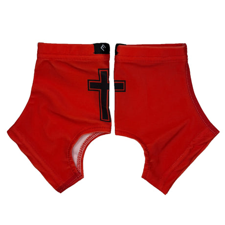 Faith Cross Red Cleat Covers (Spats) - Pro Game Sports