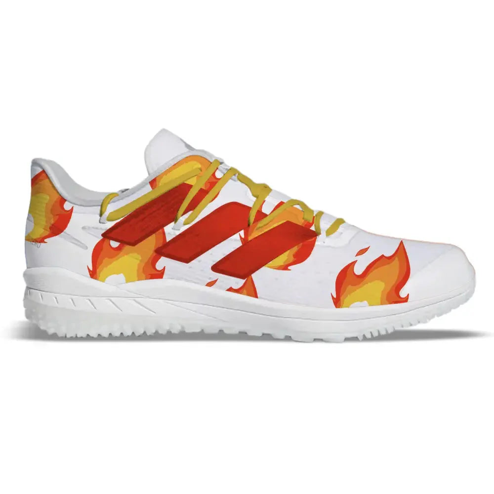 "Fire" Adidas Adizero Afterburner 8 Turf Shoes