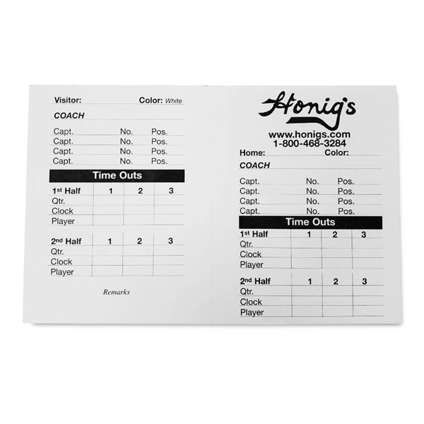 Honig's Paper Football Information Cards (Pack of 25) - Pro Game Sports