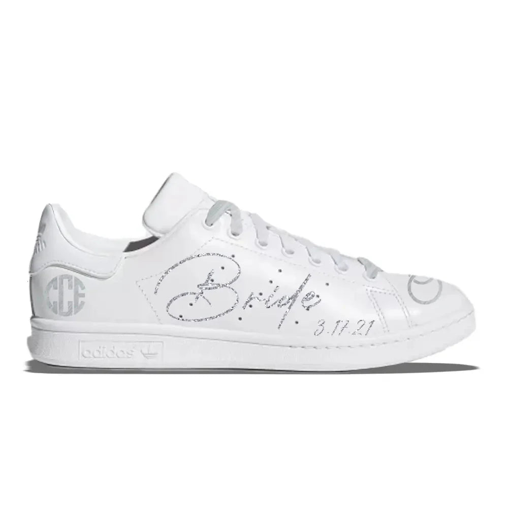 "Glitter Bride" Adidas Stan Smith Shoes