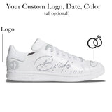 "Glitter Bride" Adidas Stan Smith Shoes