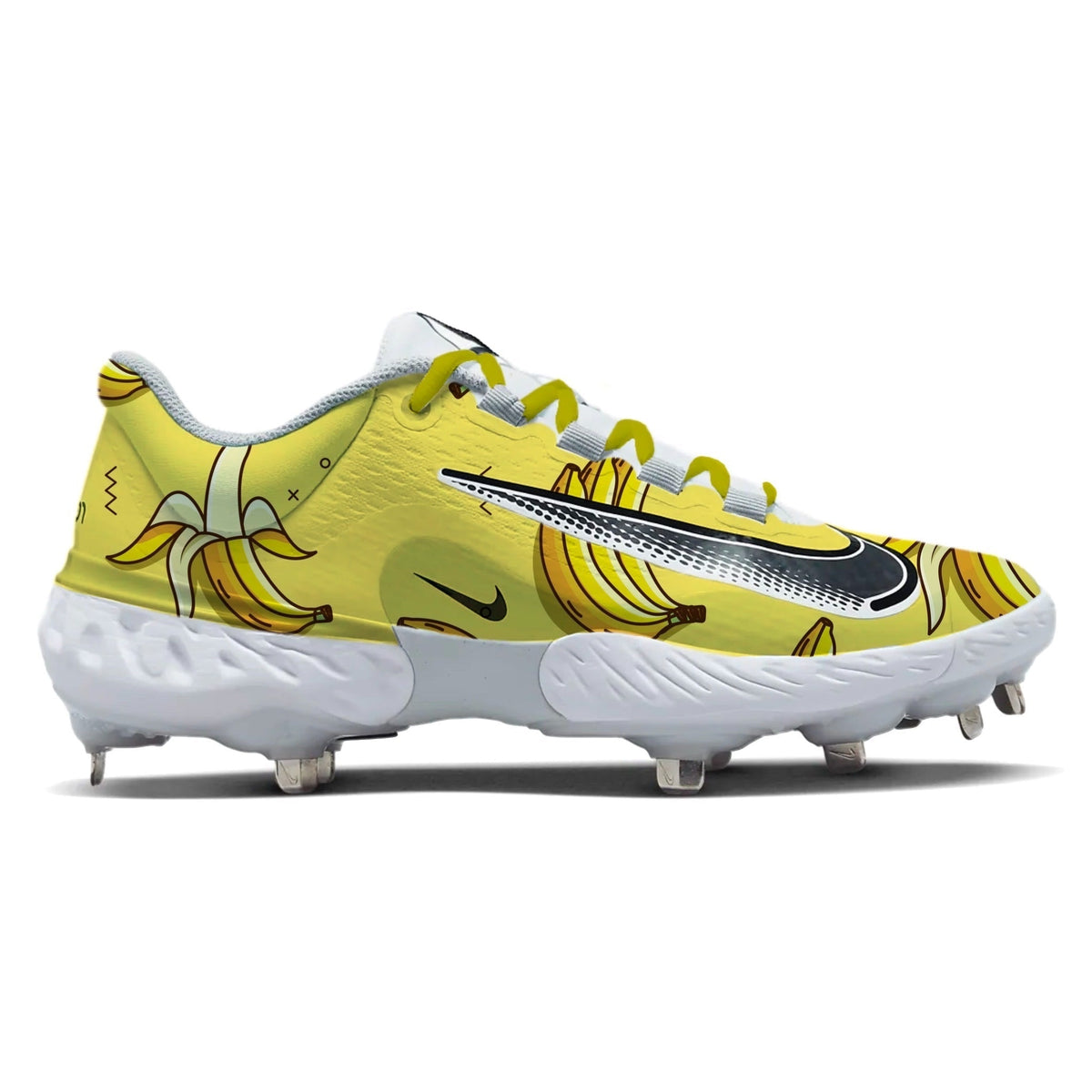 "Going Bananas" Nike Alpha Huarache Elite 4 Low Cleats