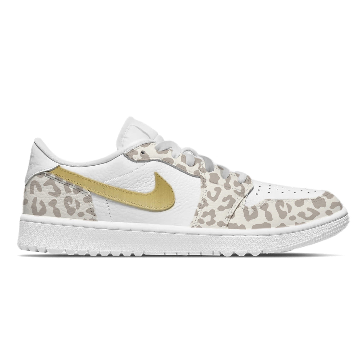 "Gold Jaguar" Jordan 1 Golf Shoes
