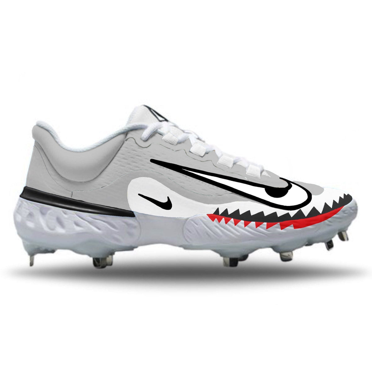 "Great White Shark" Nike Alpha Huarache Elite 4 Low Cleats