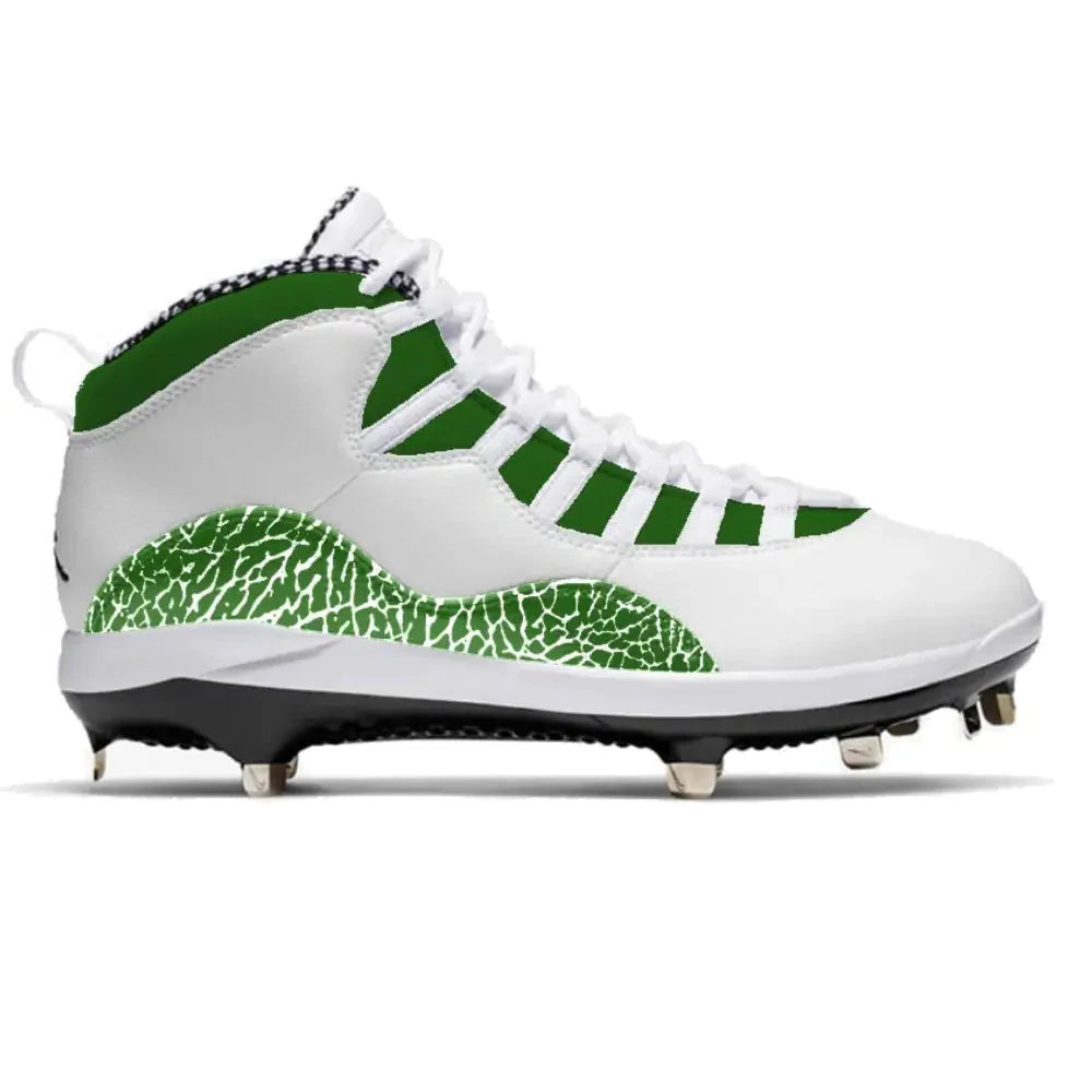 "Green Cement” Jordan Retro 10 Metal Baseball Cleats