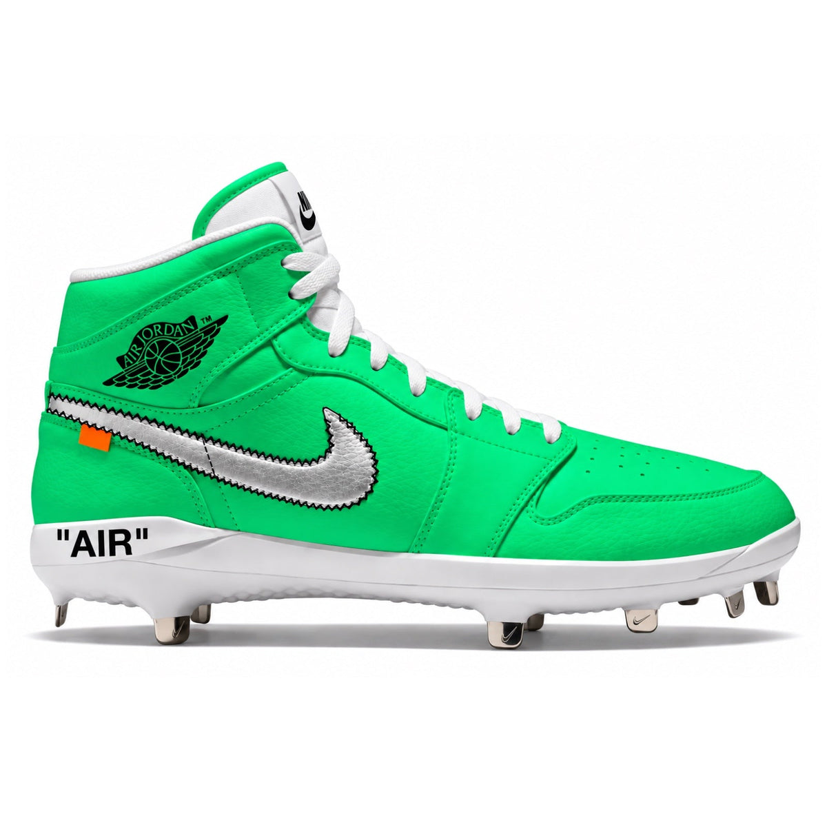 "Green Force OW" Jordan 1 Retro Cleats